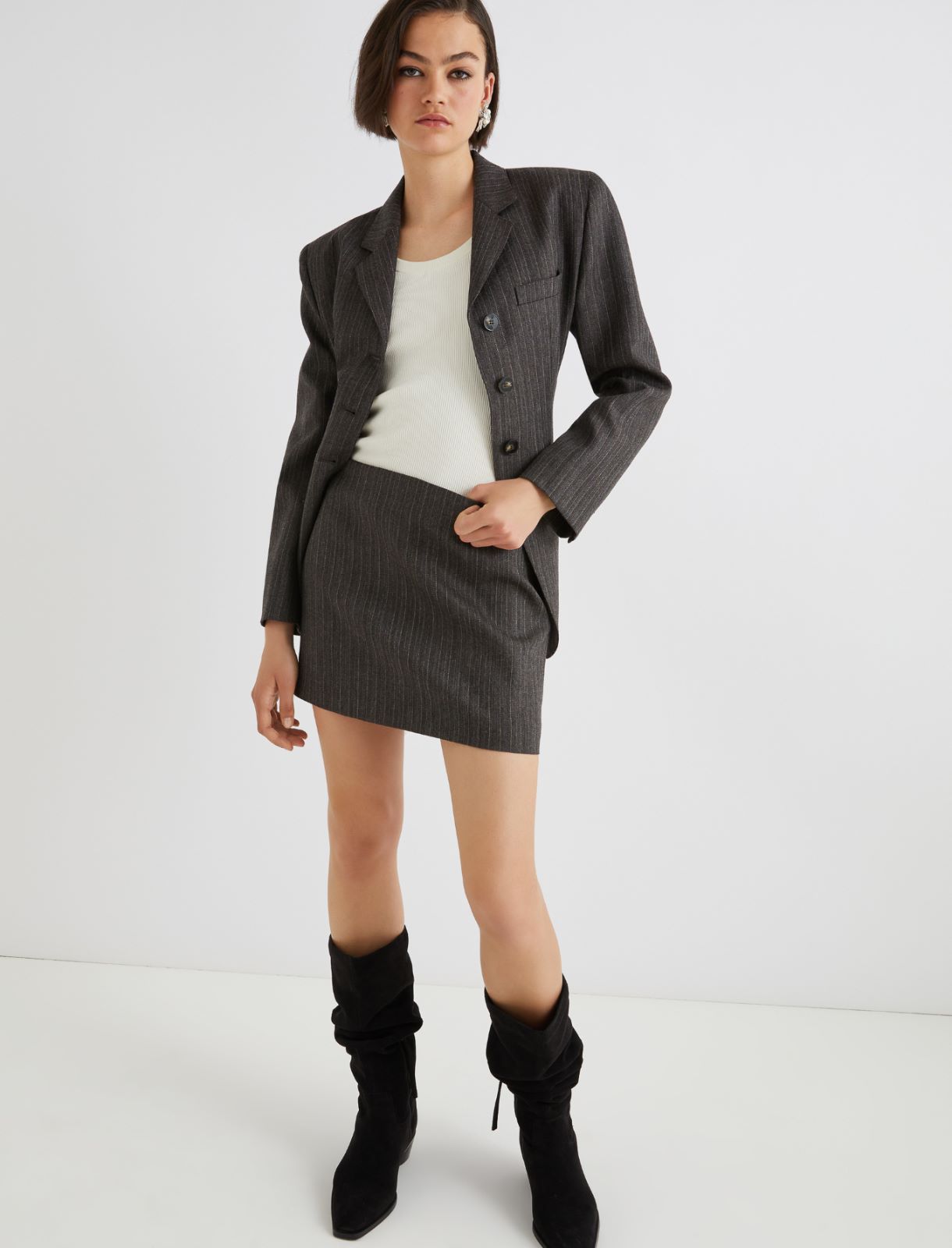 Pull drapé - BRUN - Marella - 4