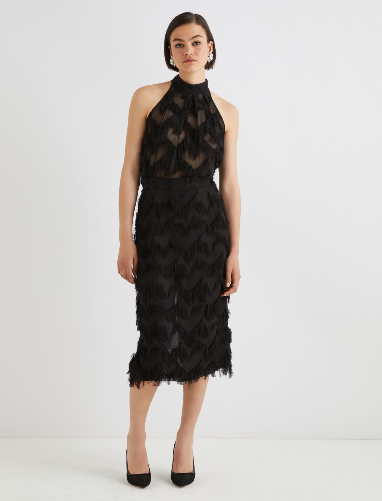 Fil coupé-detail skirt - BLACK - Marella - 3