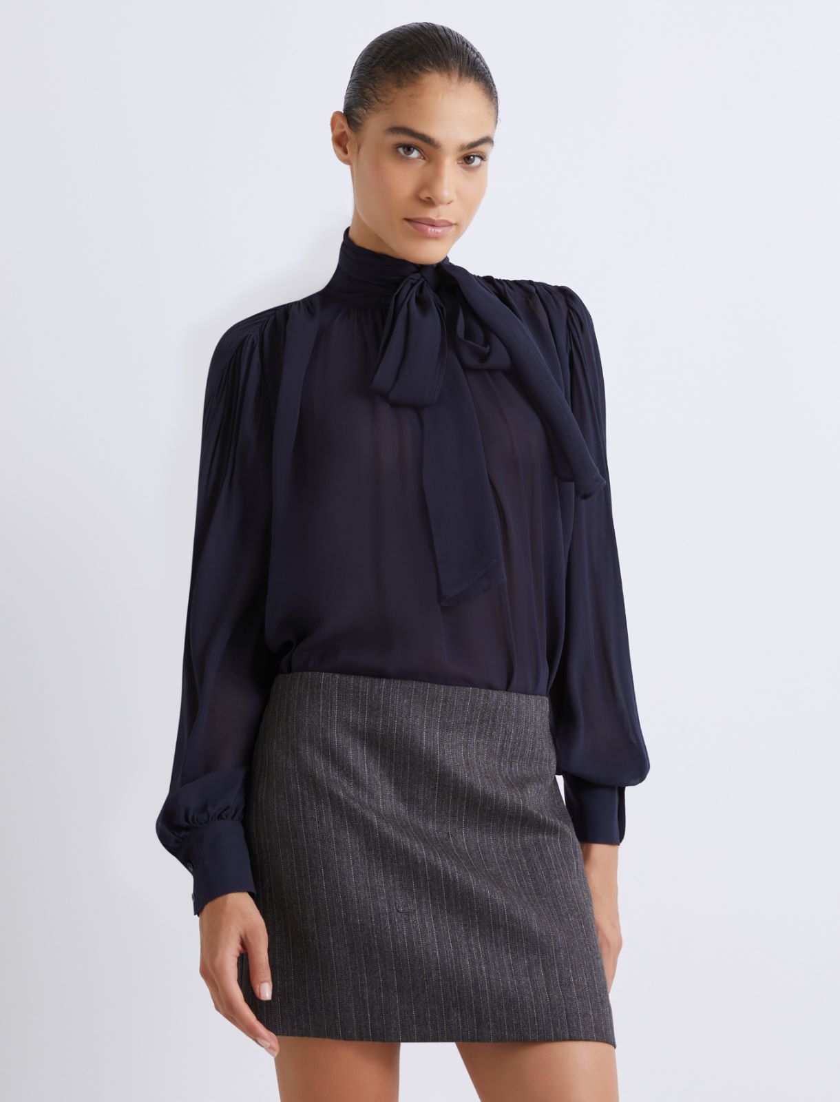 Pull avec intarsias en cachemire mélangé - MARINE - Marella - 4
