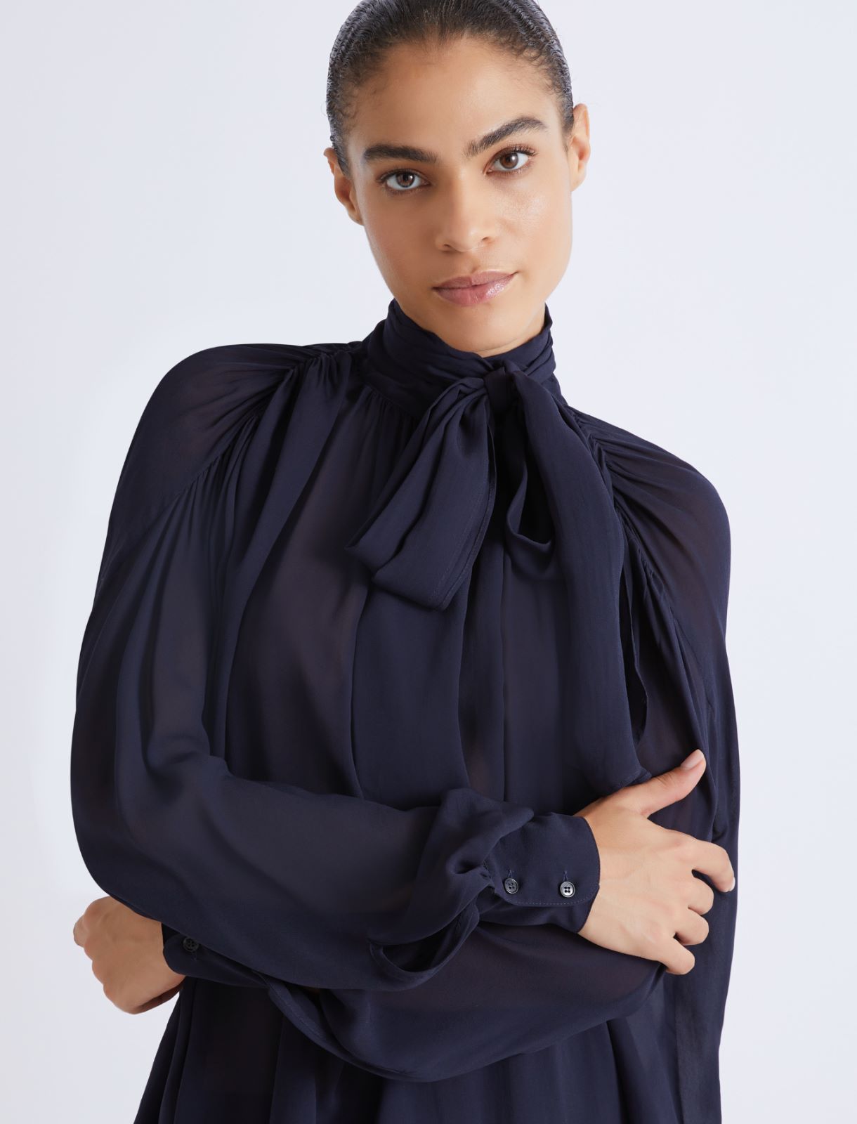 Pull avec intarsias en cachemire mélangé - MARINE - Marella - 5