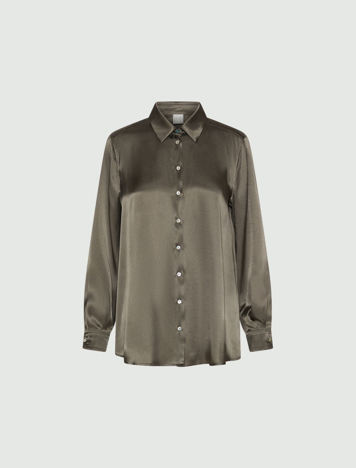 Camicia in raso di misto seta - OLIVA - Marella - 5