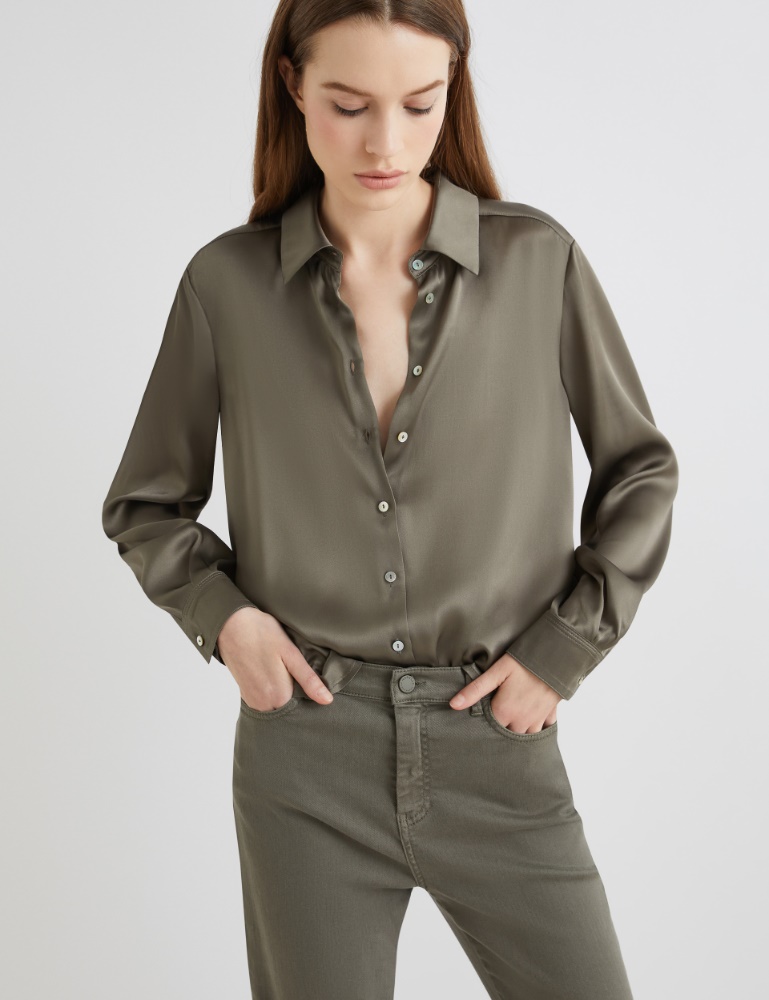 Silk-blend satin shirt - Marella