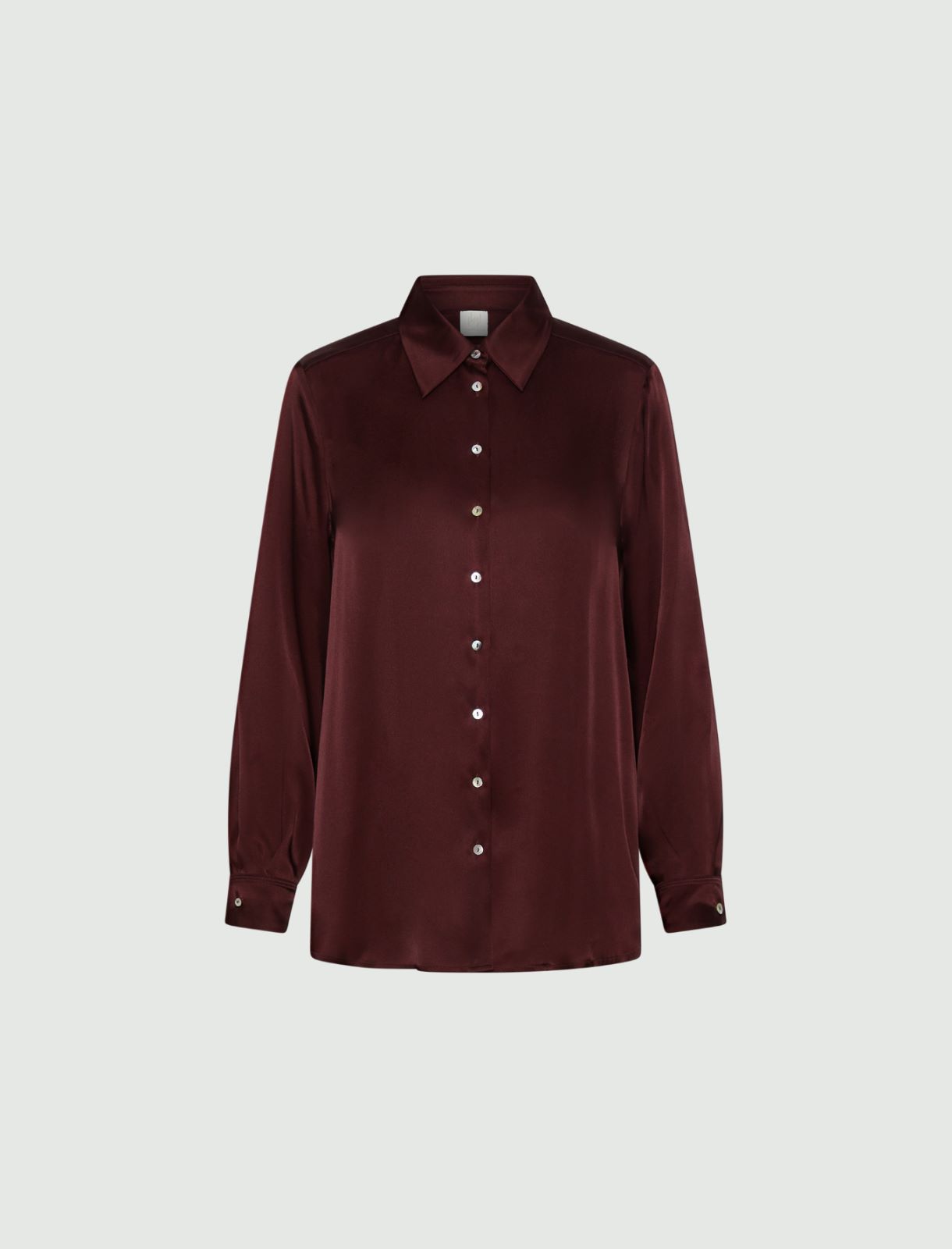 Silk-blend satin shirt - BORDEAUX - Marella - 5