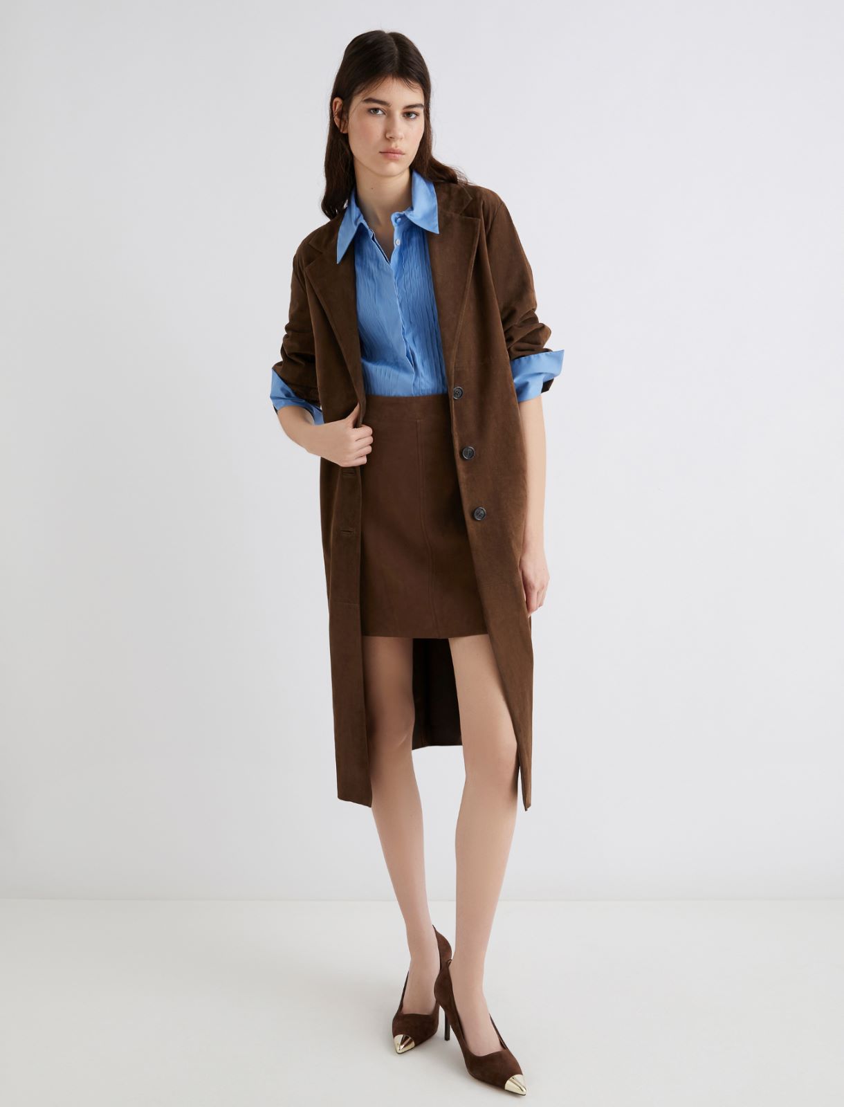 Chemise en popeline stretch - AZURE - Marella - 2