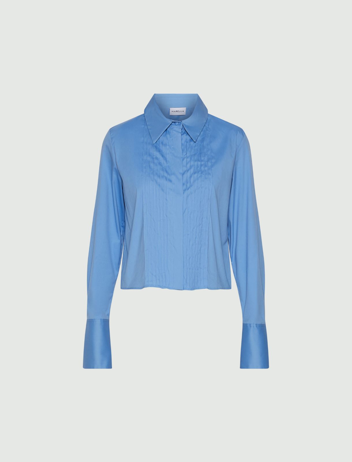 Chemise en popeline stretch - AZURE - Marella