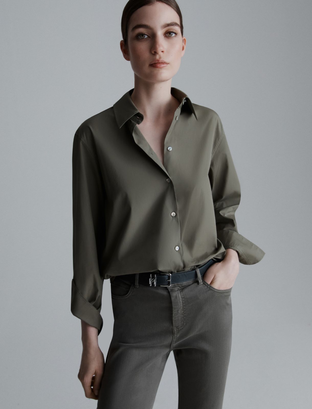 Poplin shirt - OLIVE - Marella - 4
