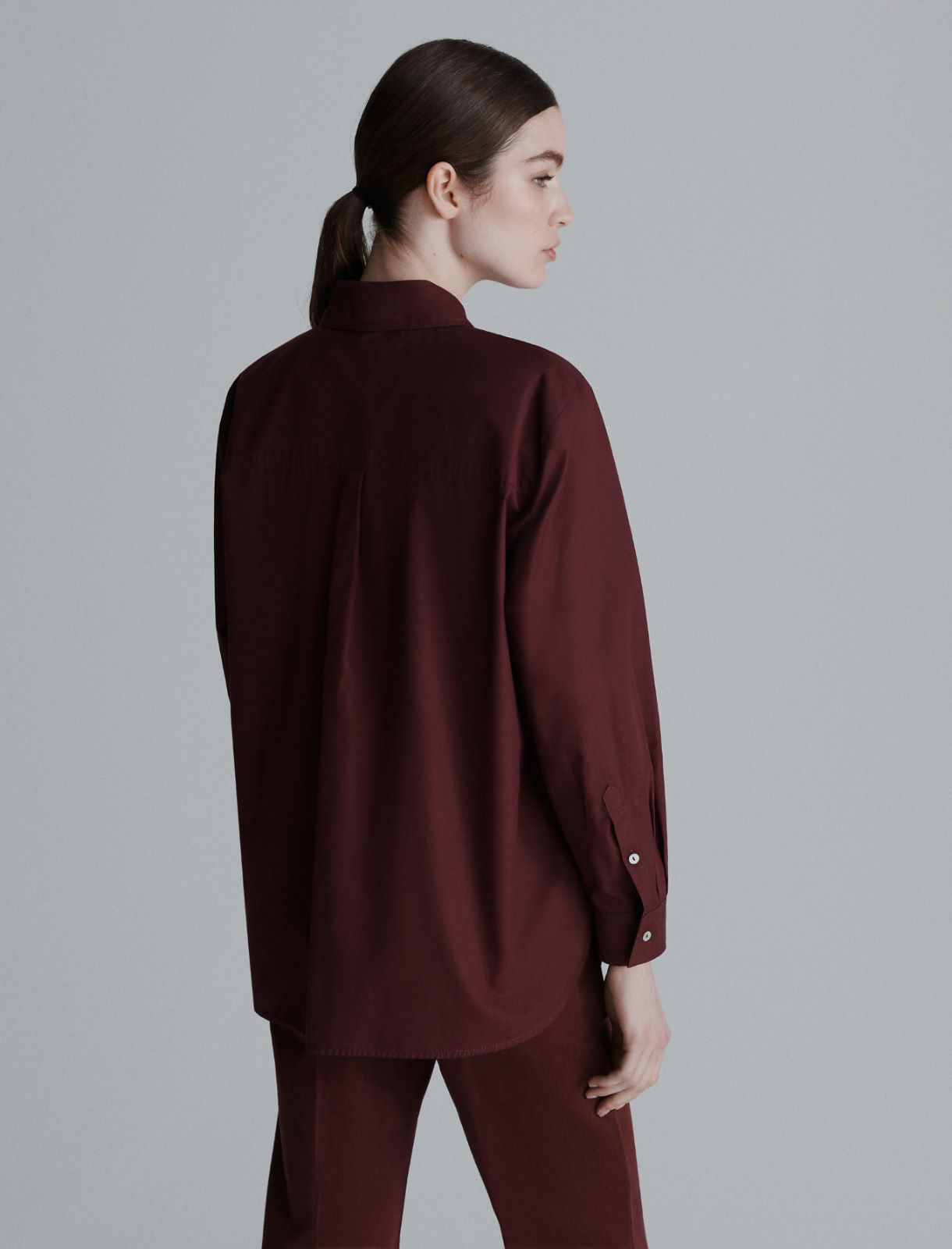 Poplin shirt - BORDEAUX - Marella - 3