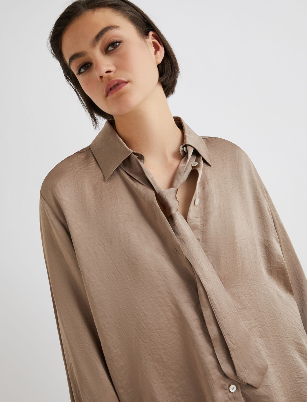 Chemise en tissu froissé - BOUE - Marella - 5