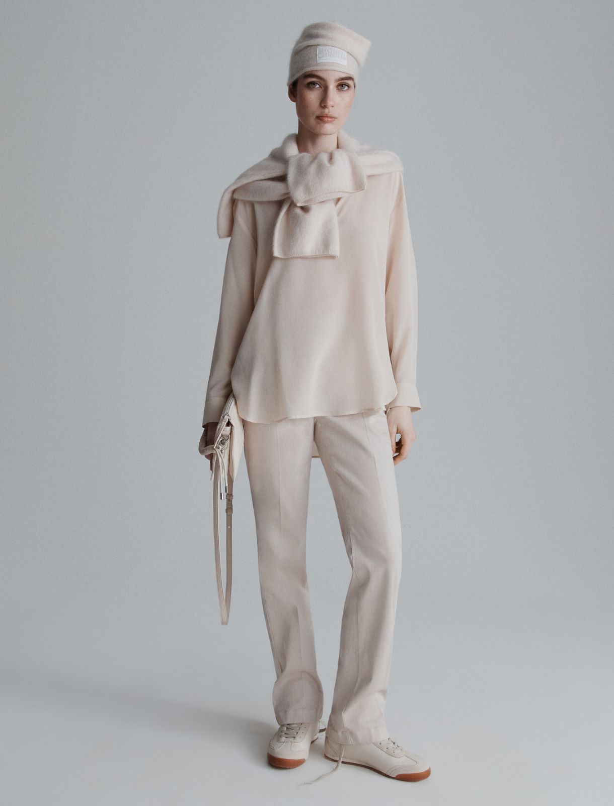 Silk crepe de chine shirt - CREAM - Marella - 2