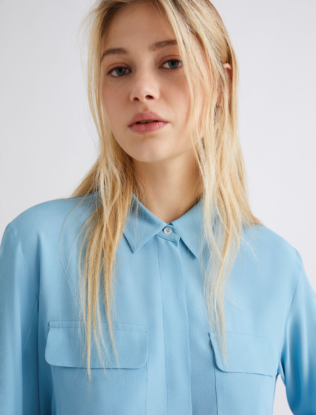 Chemise en soie mélangée - AZURE - Marella - 5