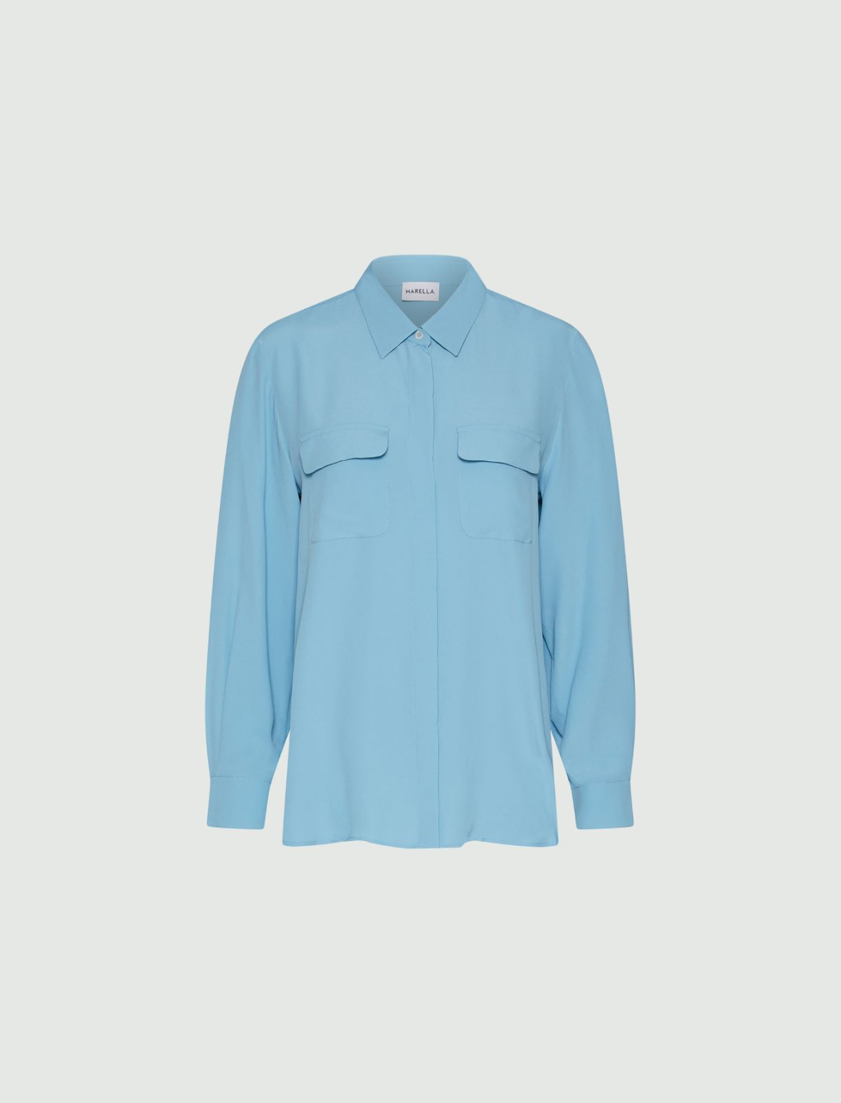 Chemise en soie mélangée - AZURE - Marella
