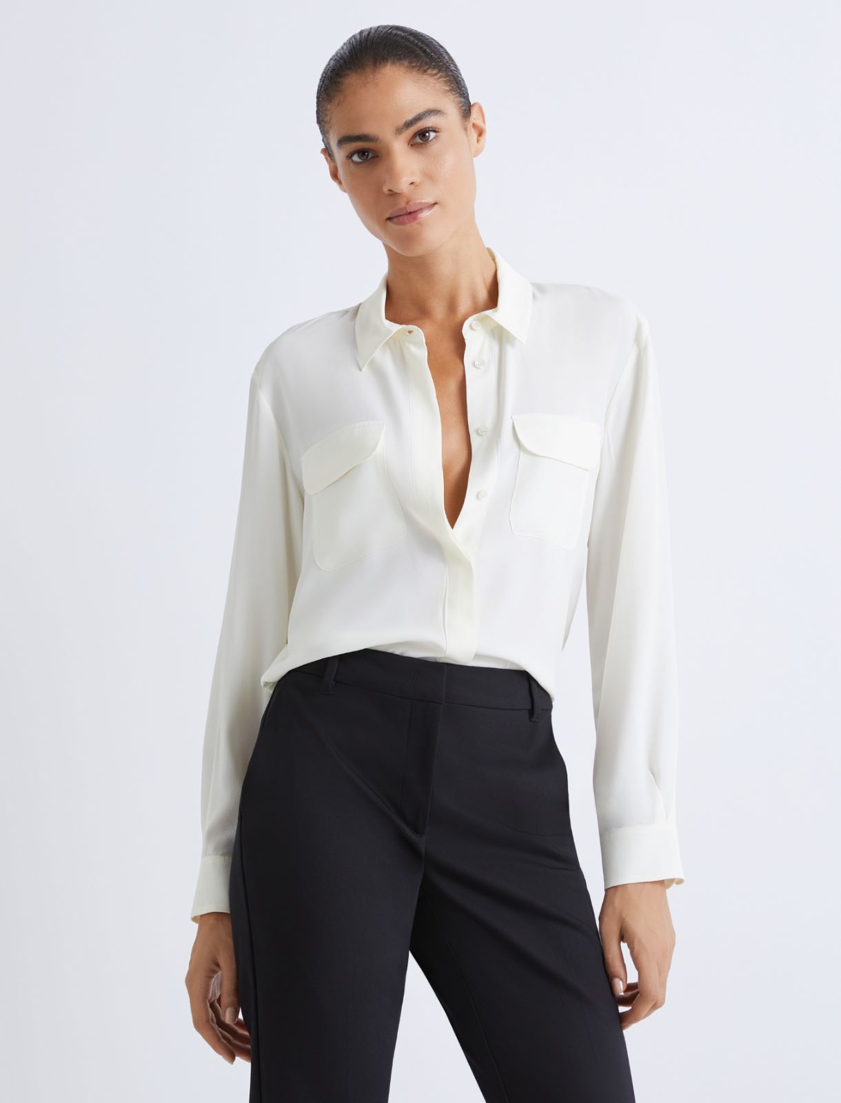 Silk-blend shirt - WHITE - Marella - 4