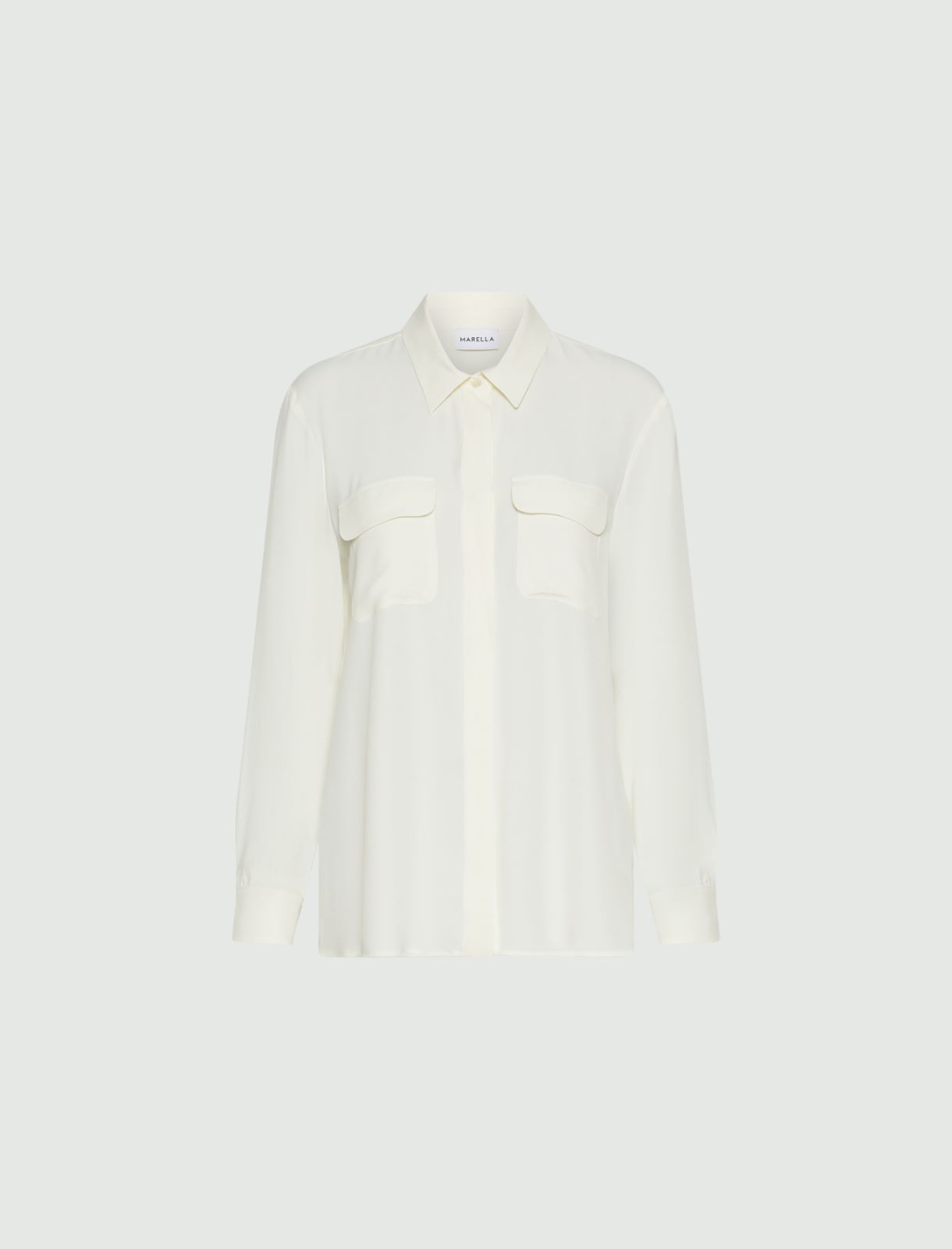 Silk-blend shirt - WHITE - Marella