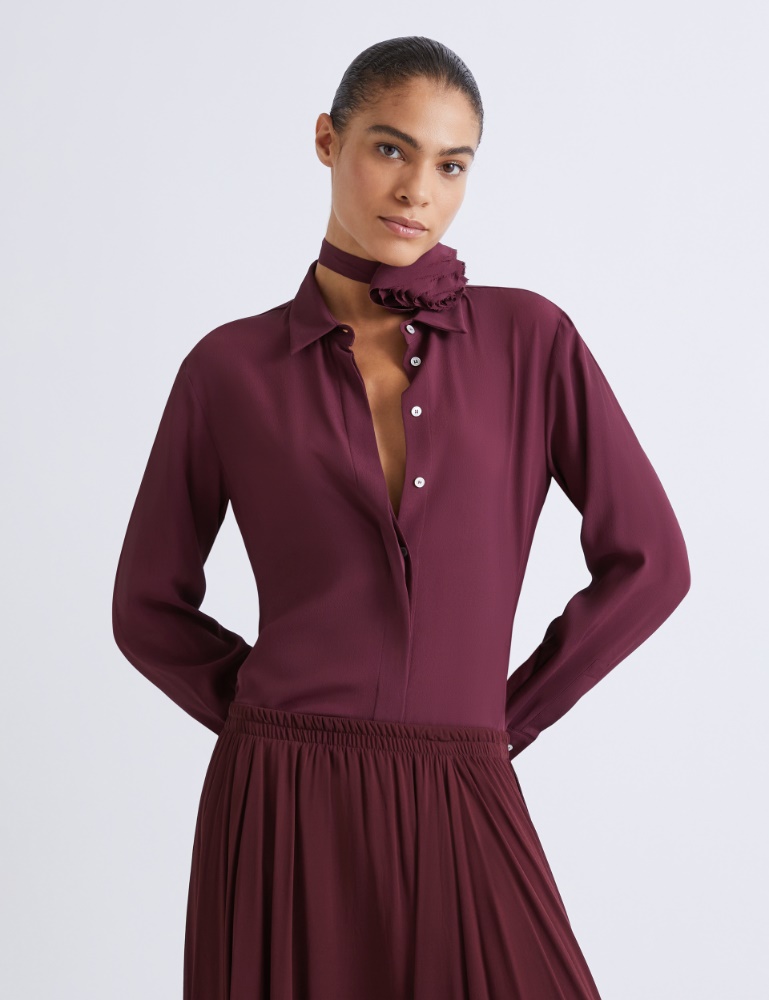 Chemise en crêpe de soie mélangée - Marella