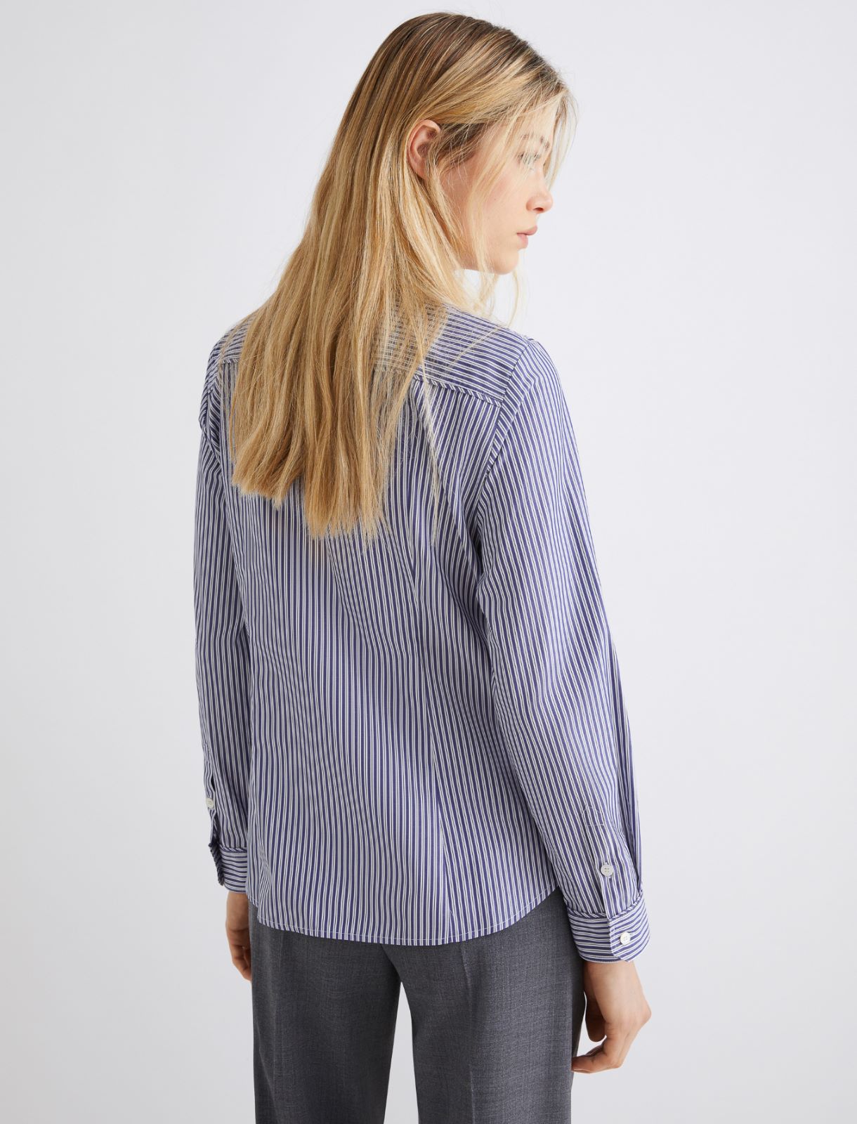 Feminine cotton shirt - NAVY - Marella - 2