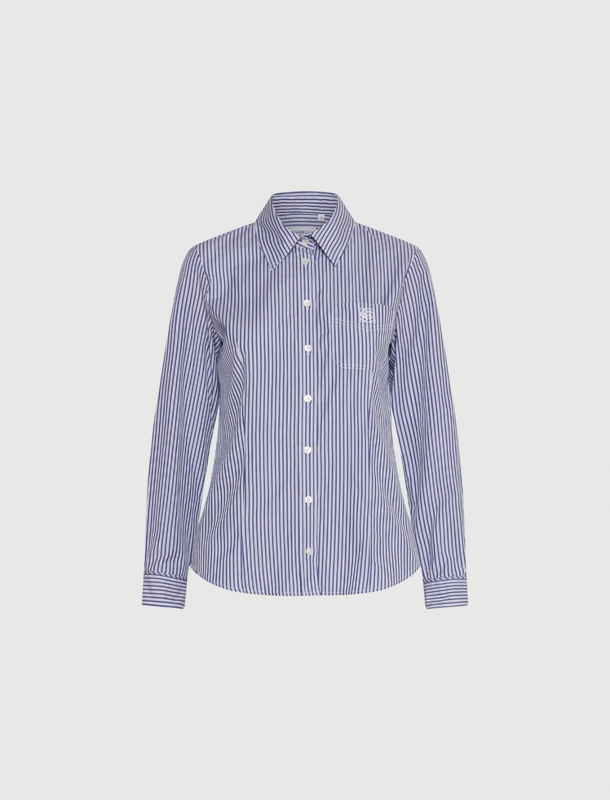 Feminine cotton shirt - NAVY - Marella