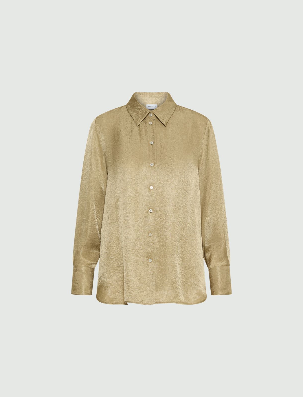 Crinkle-look shirt - OLIVE - Marella