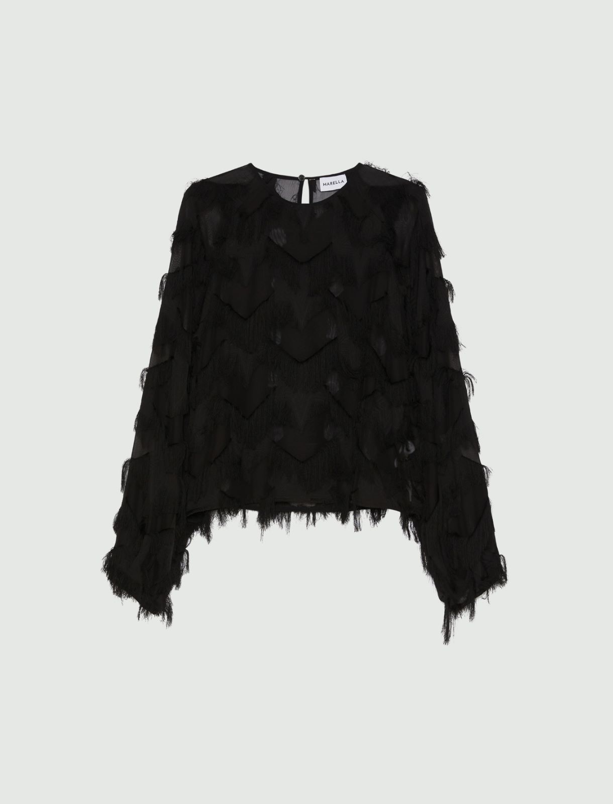 Fil coupé blouse - BLACK - Marella