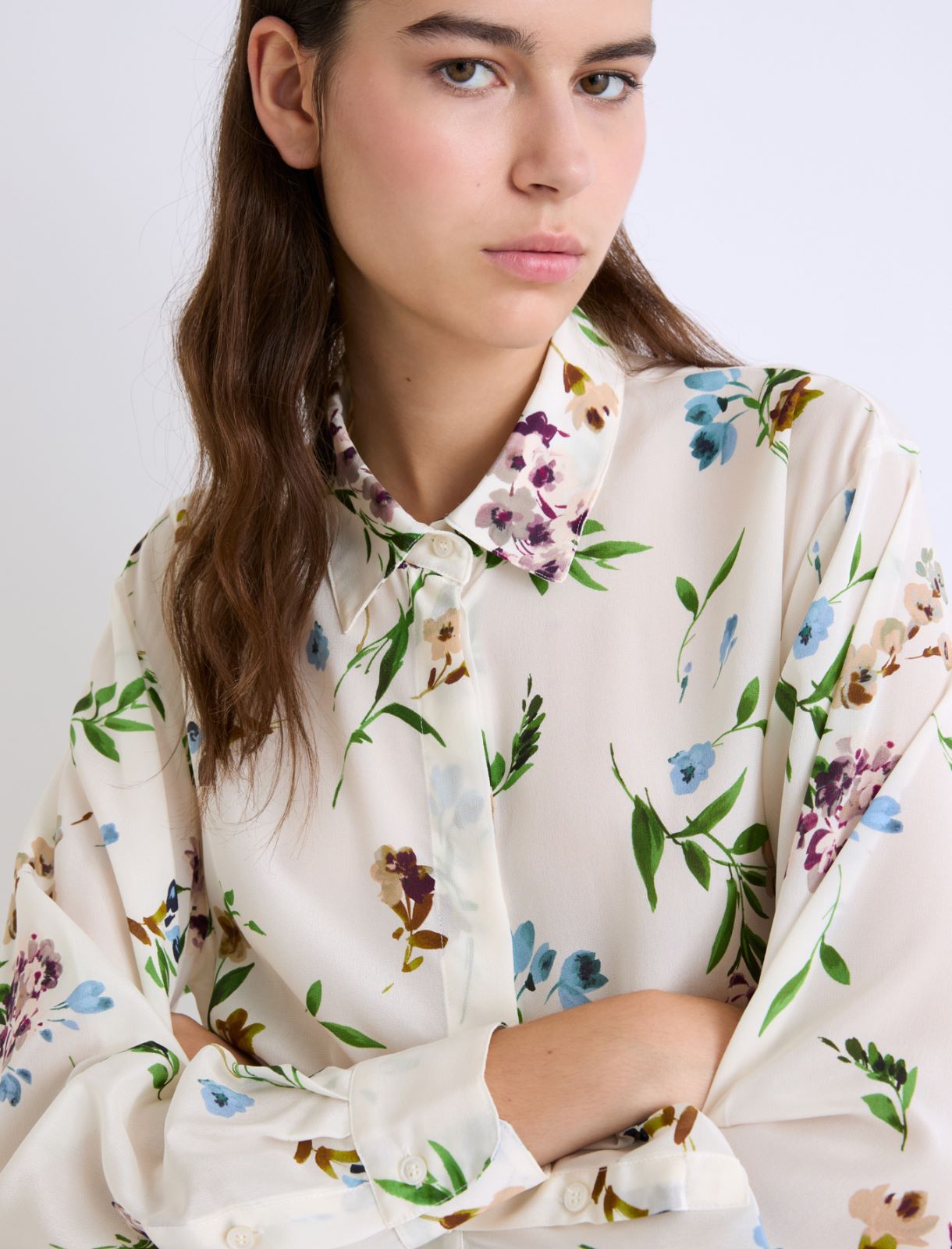 Printed silk shirt - CREAM - Marella - 5