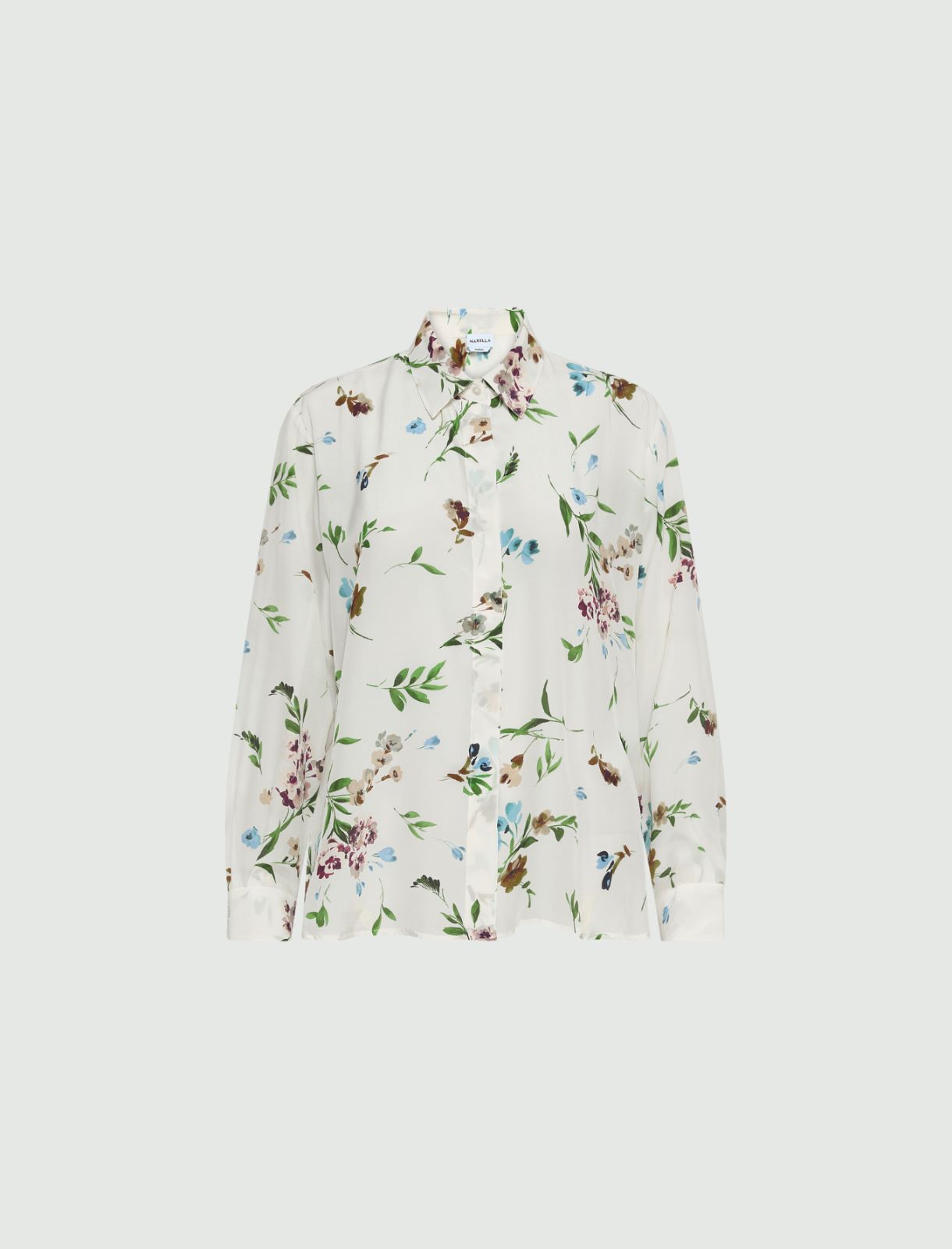 Printed silk shirt - CREAM - Marella