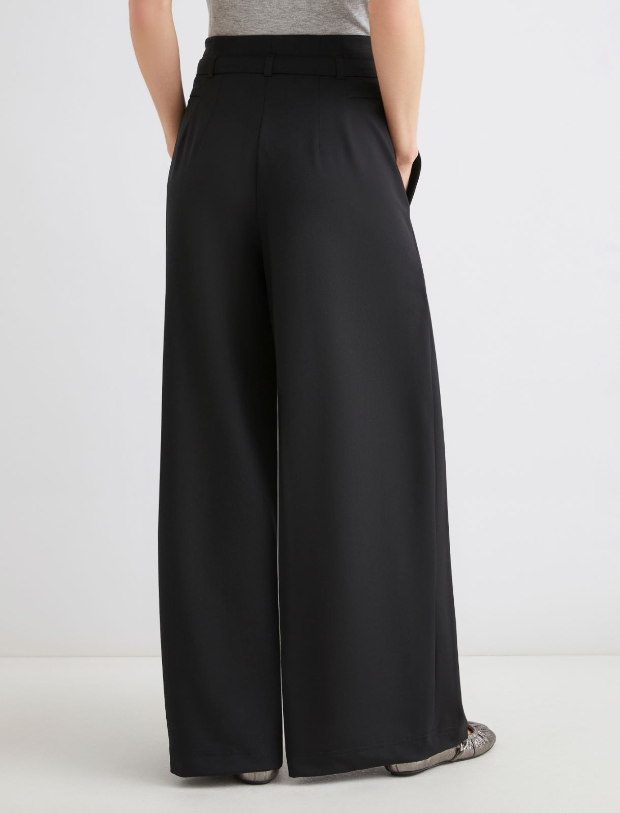 Pantalone a vita alta - NERO - Marella - 3