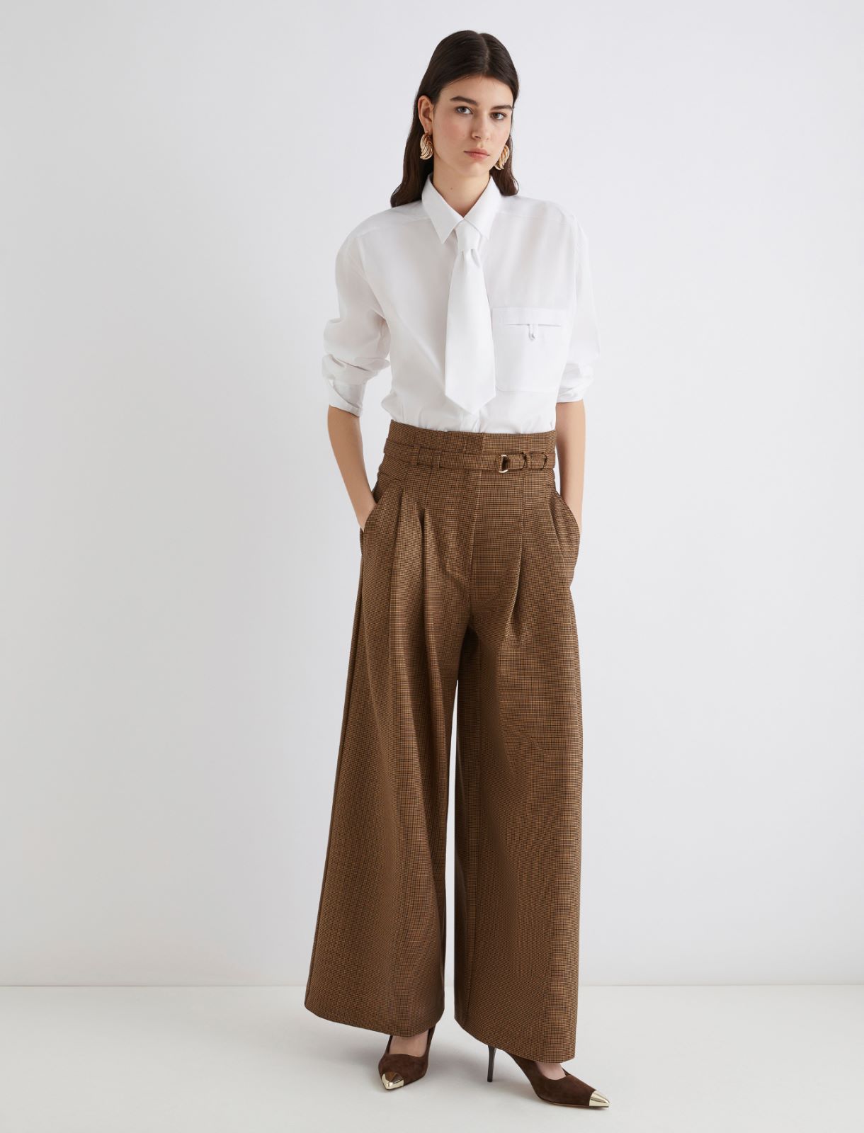 Pantalon taille haute - POIL DE CHAMEAU - Marella - 4