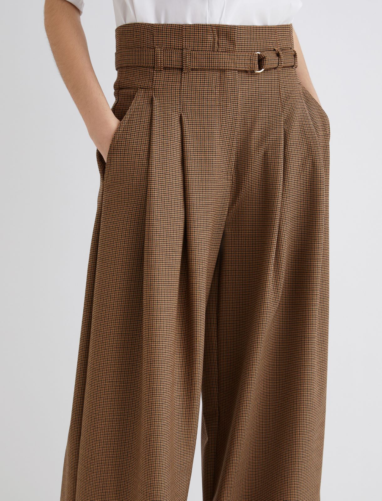 Pantalon taille haute - POIL DE CHAMEAU - Marella - 5