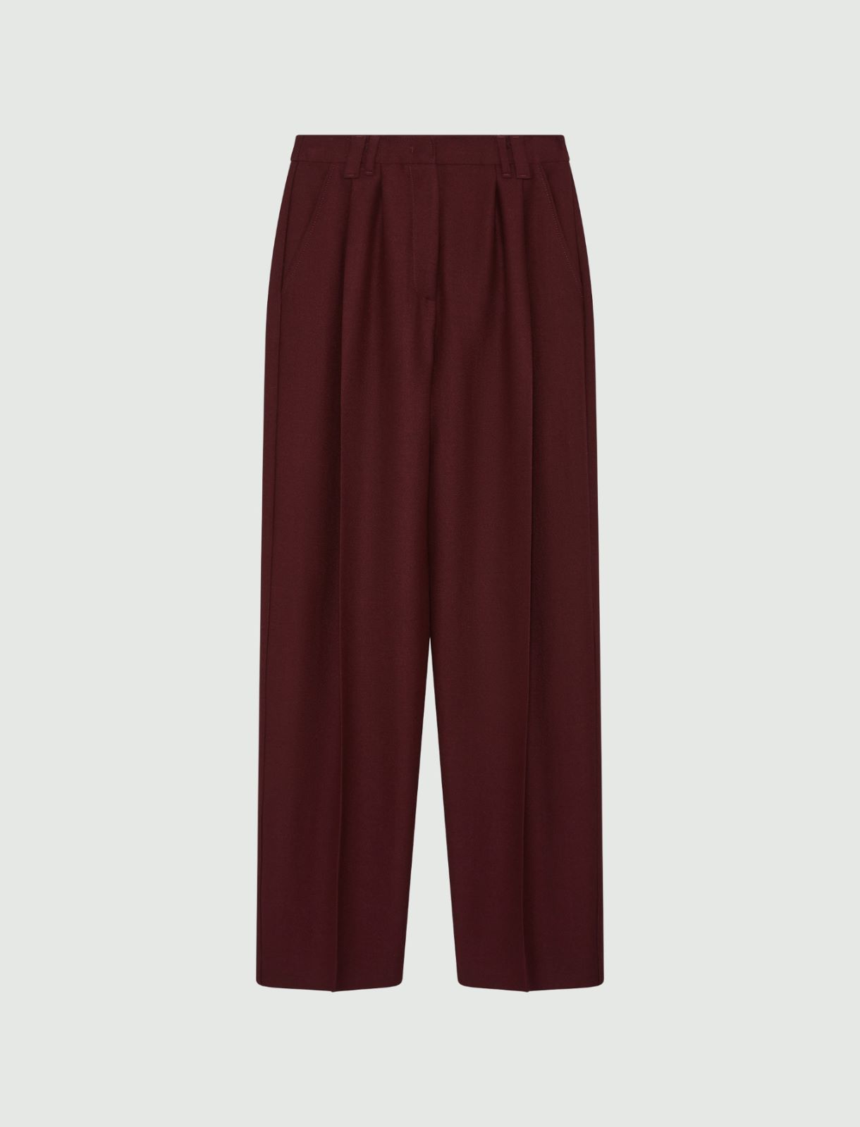 Wide-leg trousers - BORDEAUX - Marella