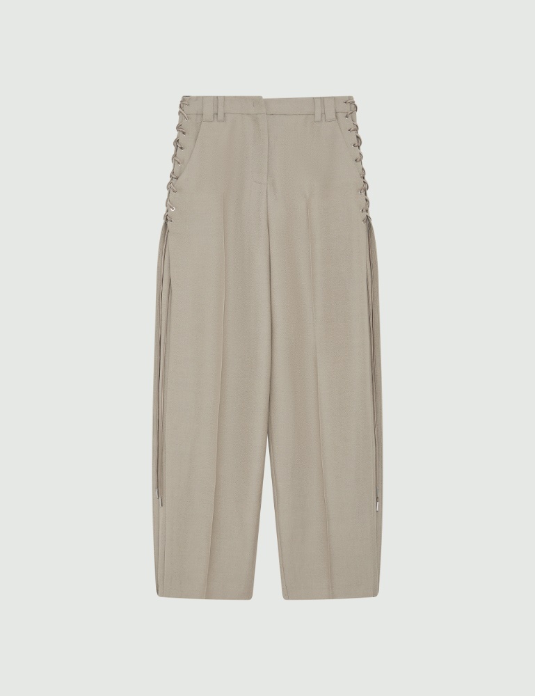 Lace-up barrel-leg trousers - Marella
