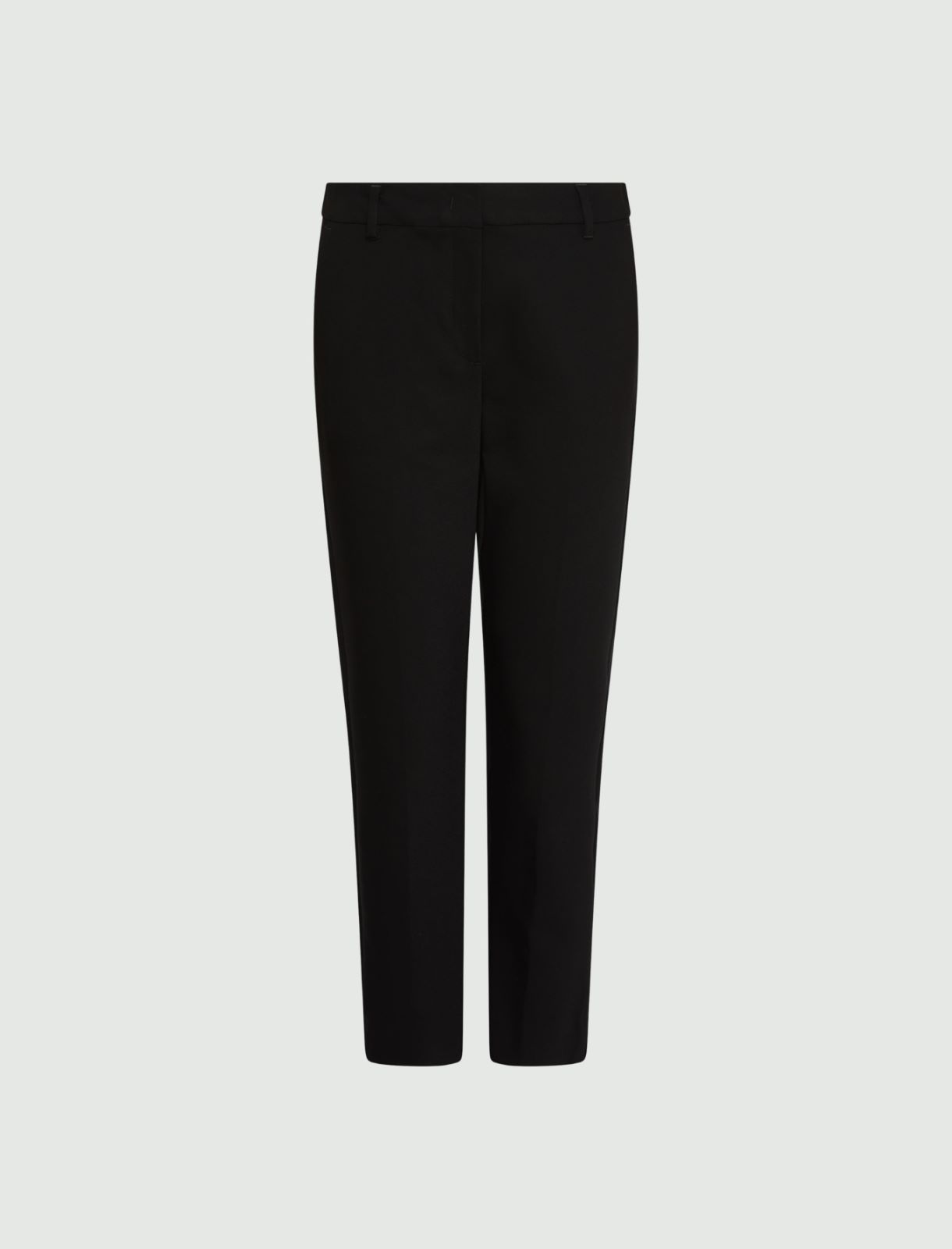 Stretch cotton chino trousers - BLACK - Marella