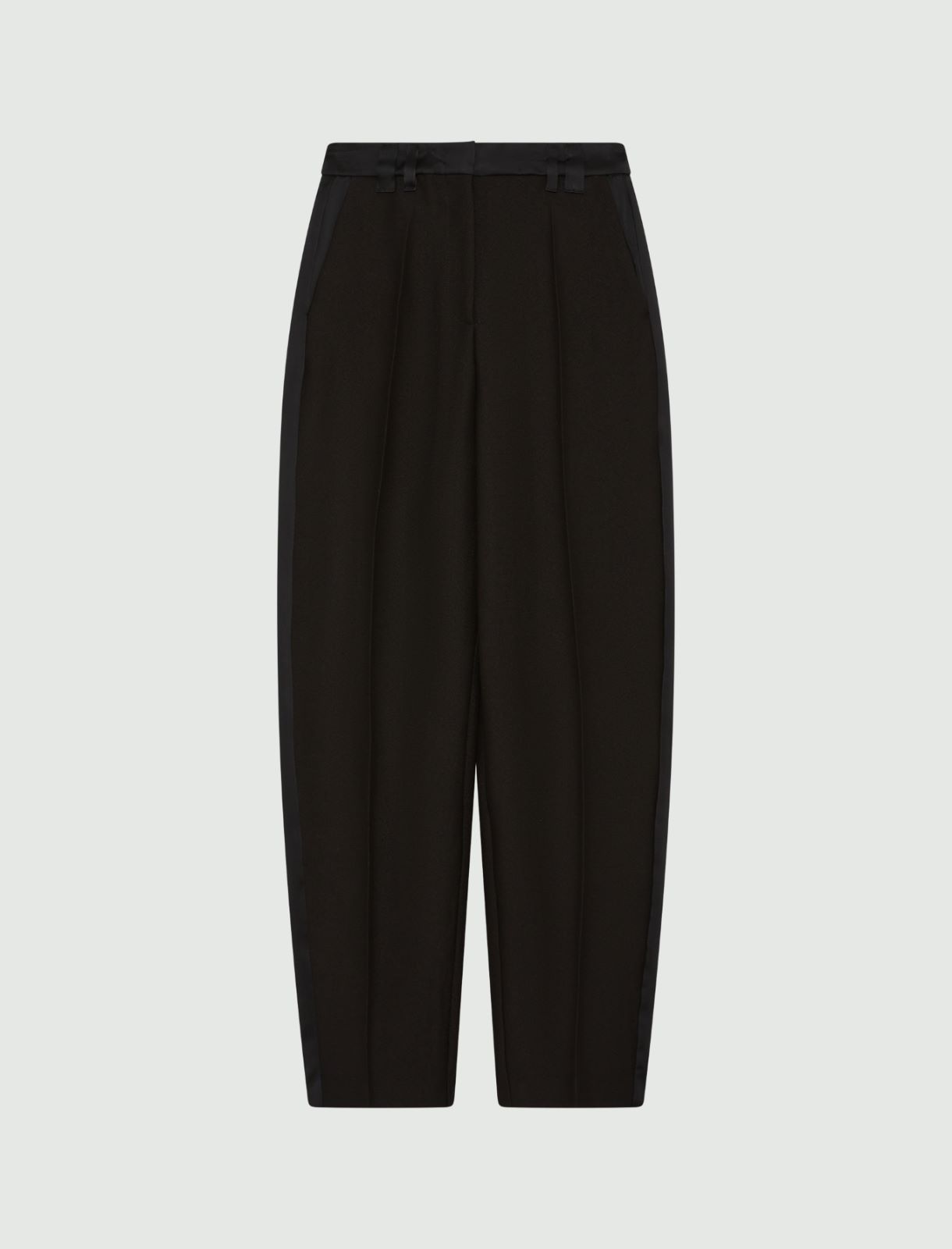 Barrel-leg trousers - BLACK - Marella