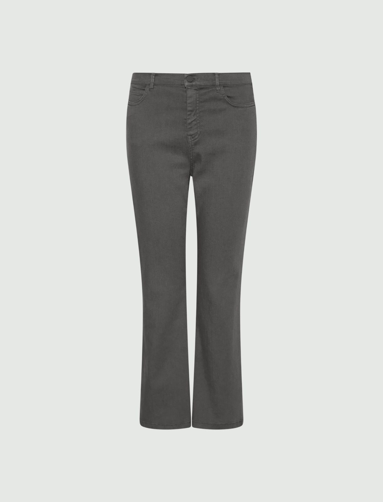 Dżinsy flare cropped - OLIWKOWY - Marella - 5
