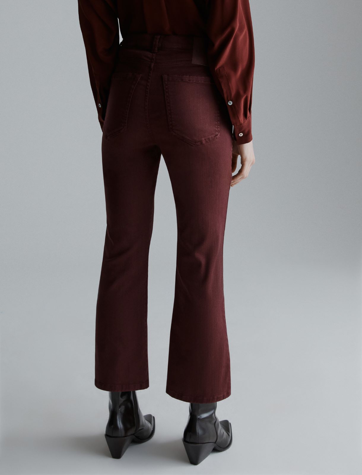 Flared cropped jeans - BORDEAUX - Marella - 3