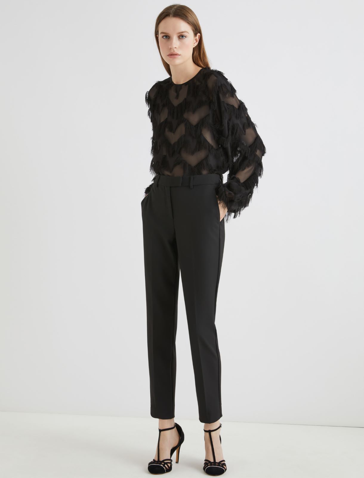 Elastische Chinohose - SCHWARZ - Marella - 4