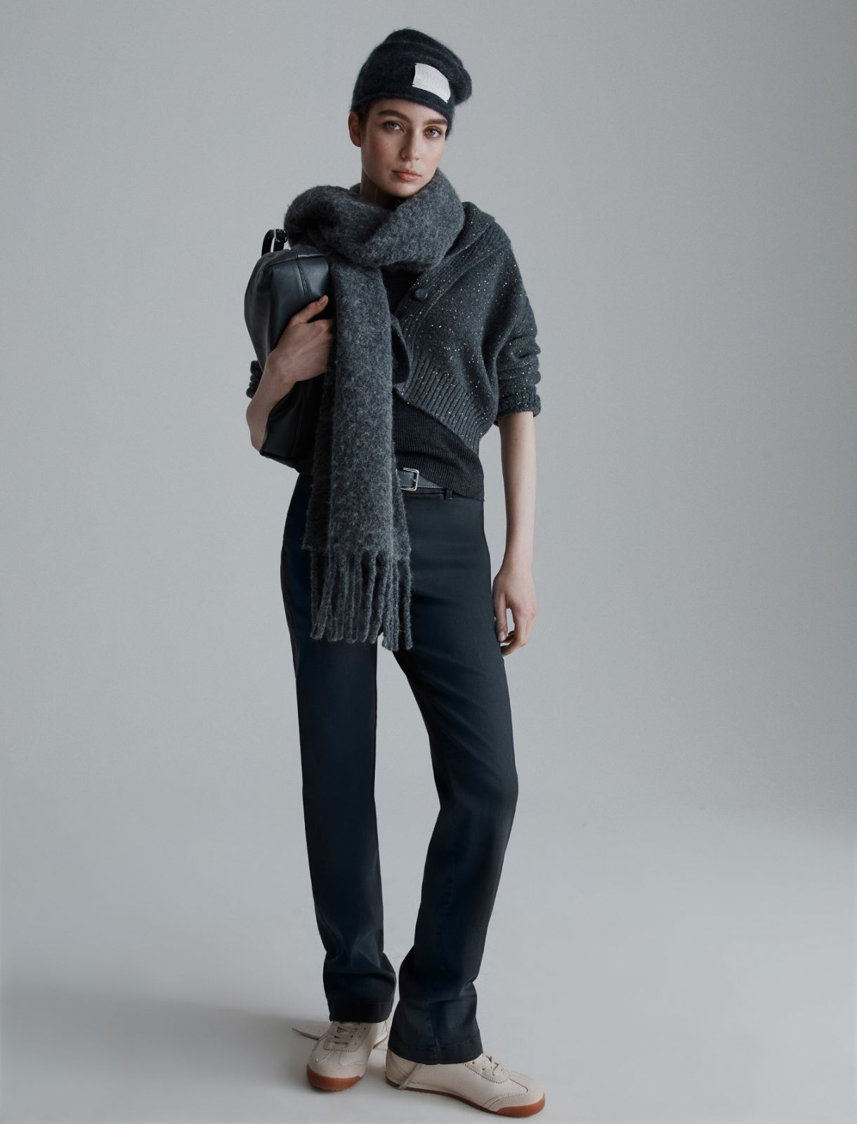 Wide-leg trousers - DARK GREY - Marella - 2