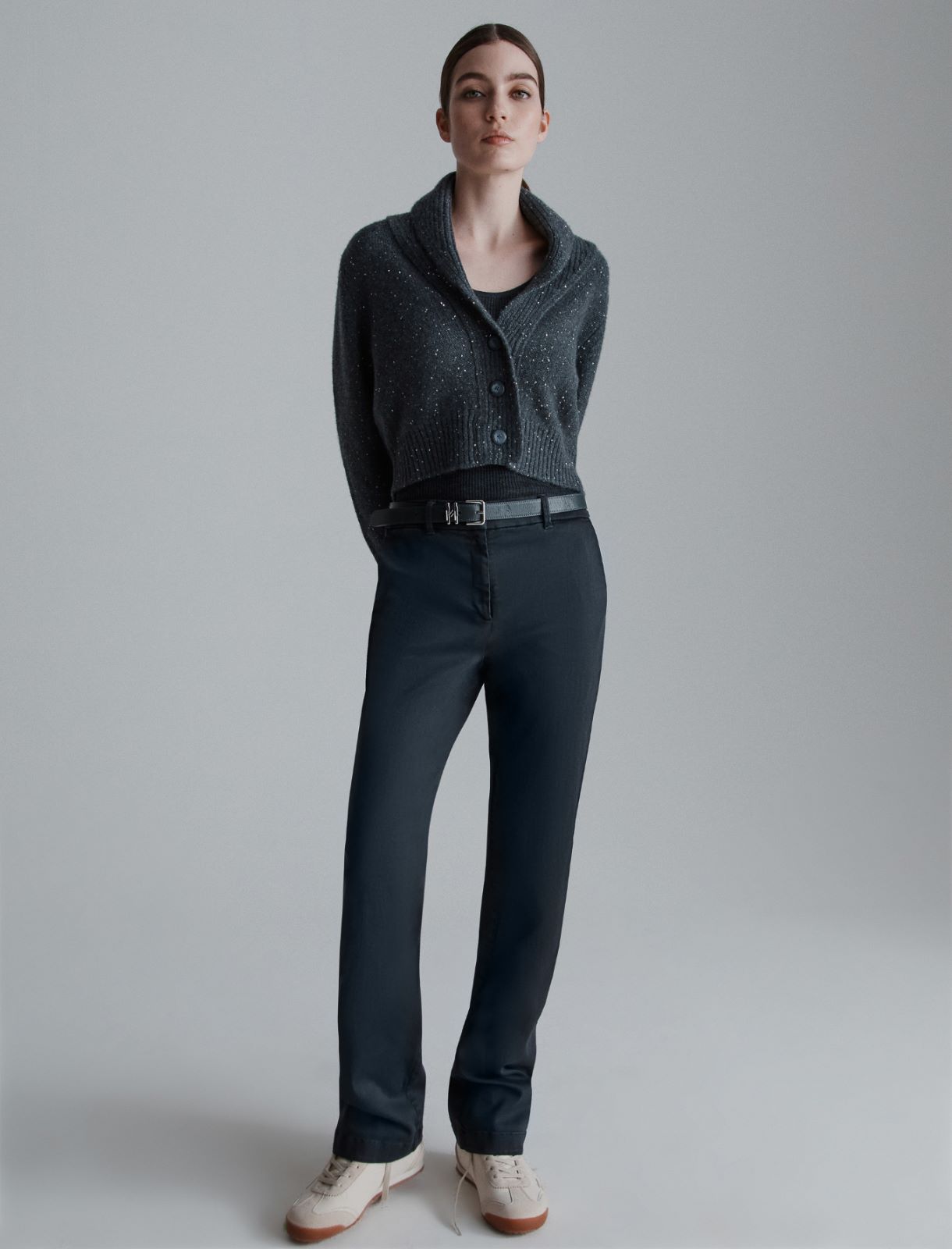 Wide-leg trousers - DARK GREY - Marella - 4