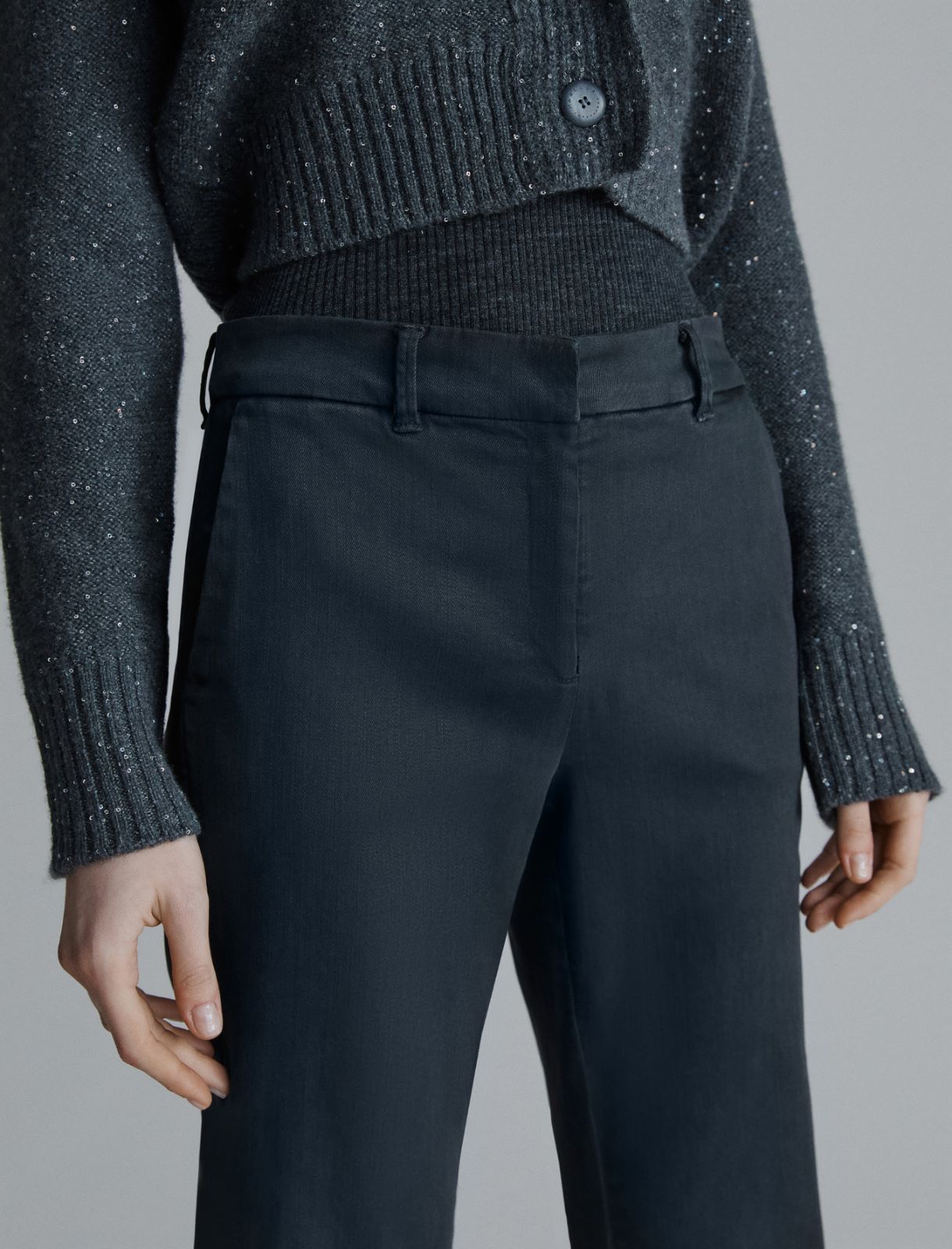 Wide-leg trousers - DARK GREY - Marella - 5