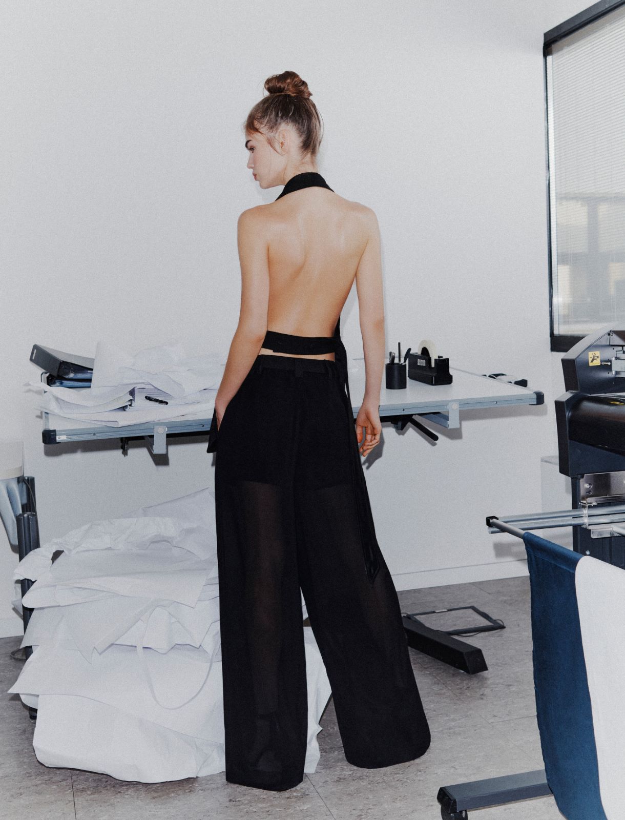 Georgette double trousers - BLACK - Marella - 3