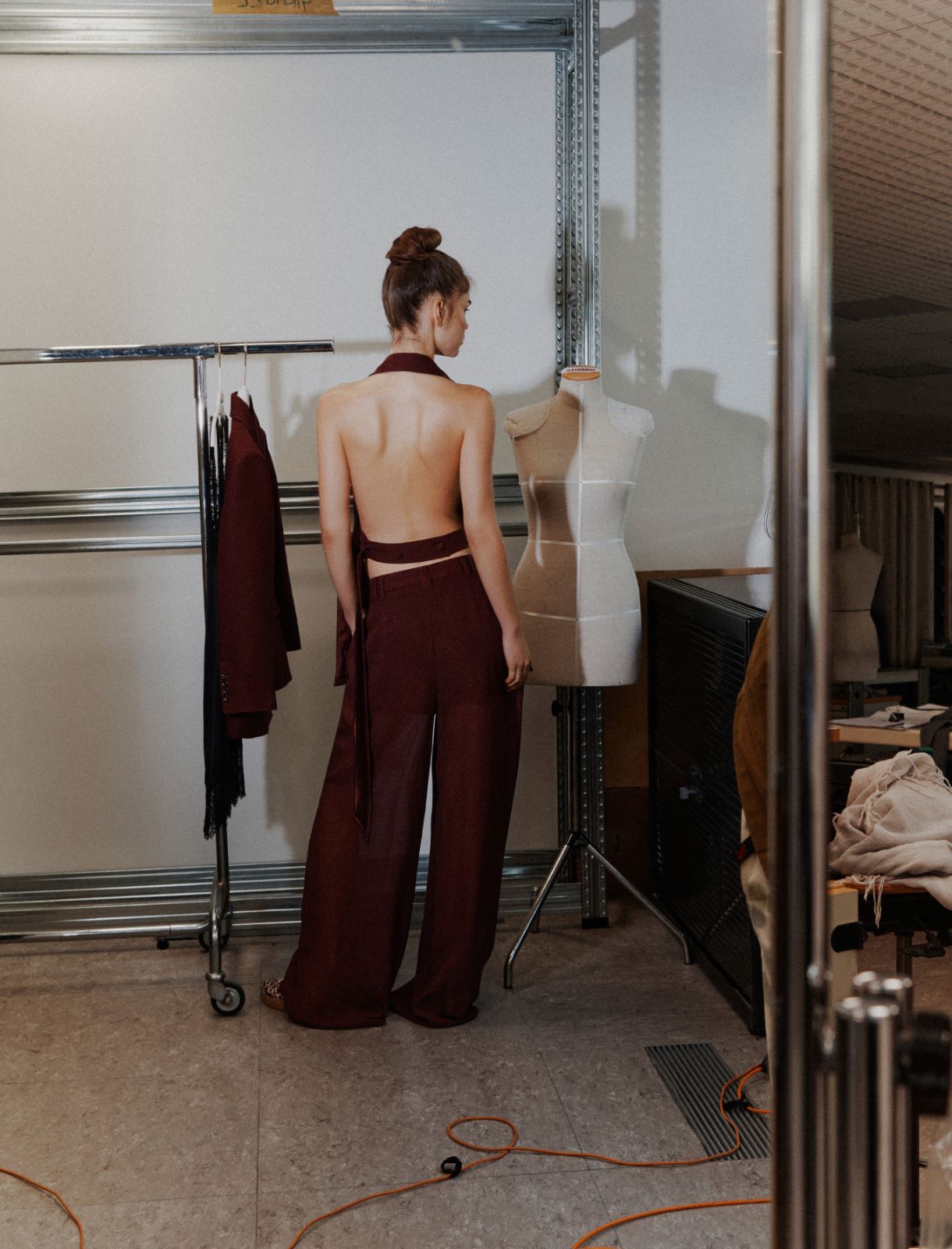 Georgette double trousers - BORDEAUX - Marella - 3
