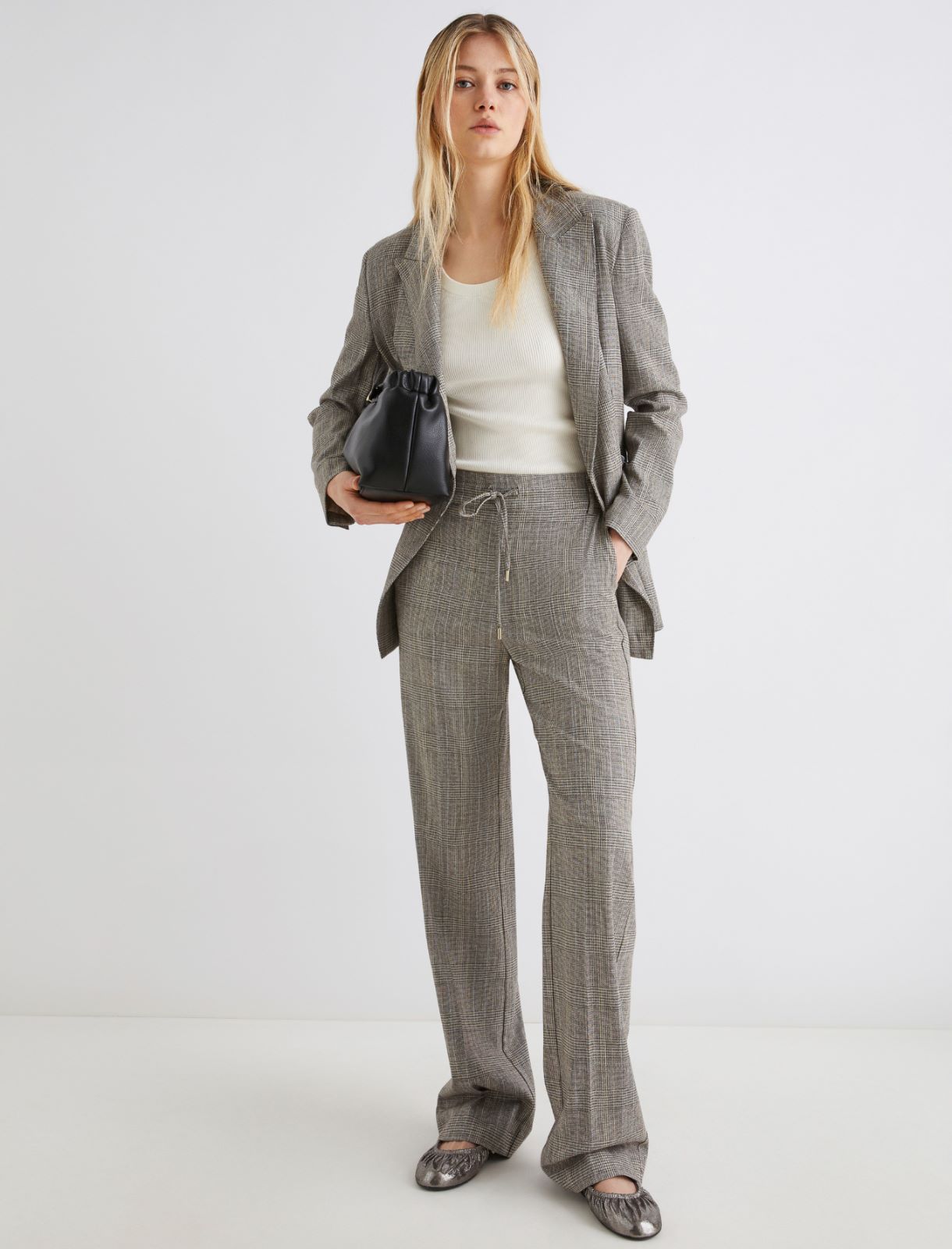 Pantalón de sarga fluida - GRIS CLARO - Marella