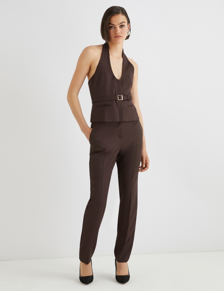 Wool-blend chino trousers - Marella