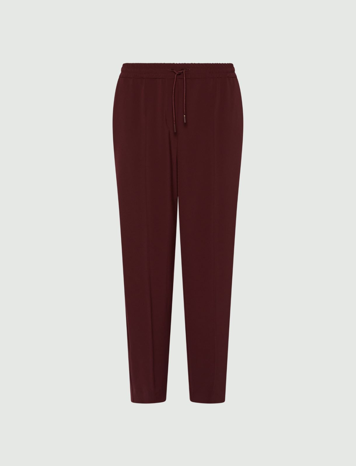 Stretch twill joggers - BORDEAUX - Marella