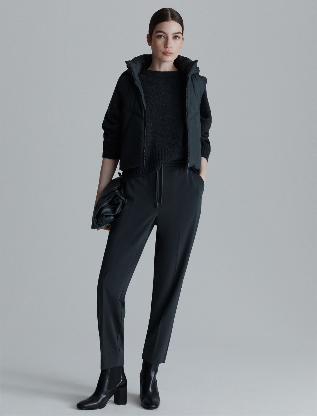 Stretch twill joggers - DARK GREY - Marella - 2