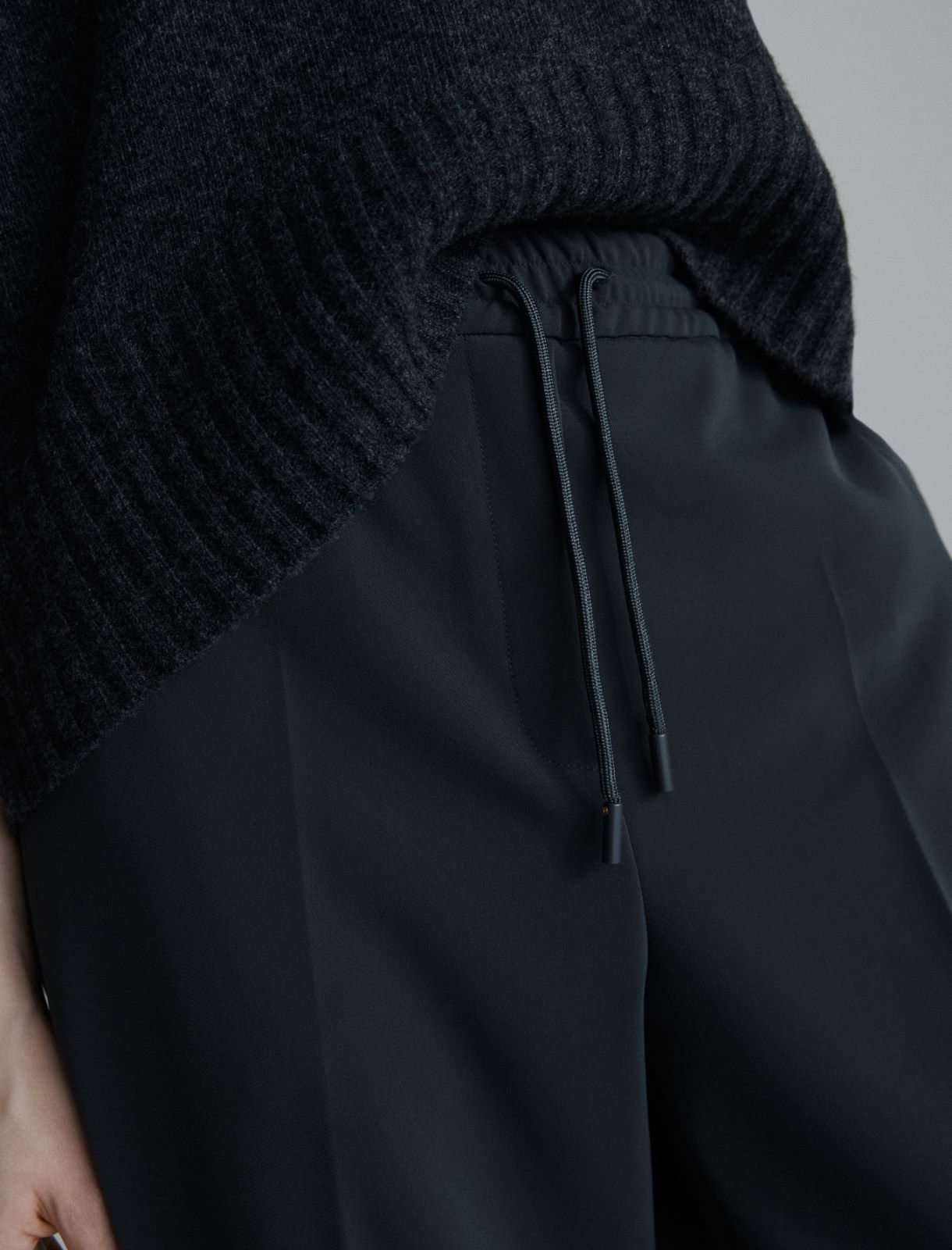 Stretch twill joggers - DARK GREY - Marella - 5