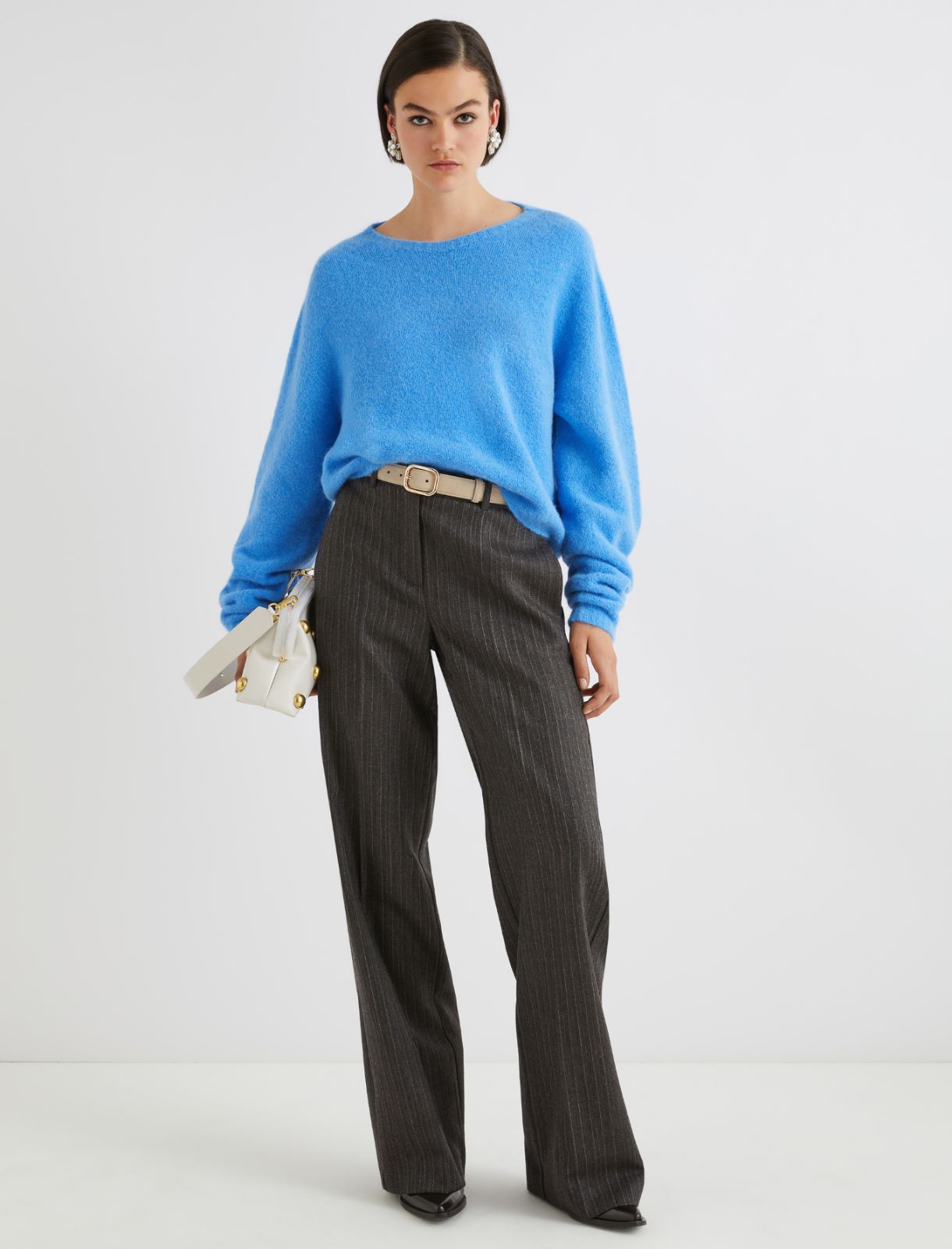 Straight-fit pure wool trousers - BROWN - Marella - 2