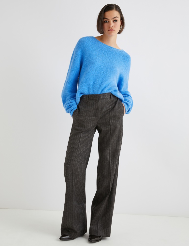 Straight-fit pure wool trousers - Marella