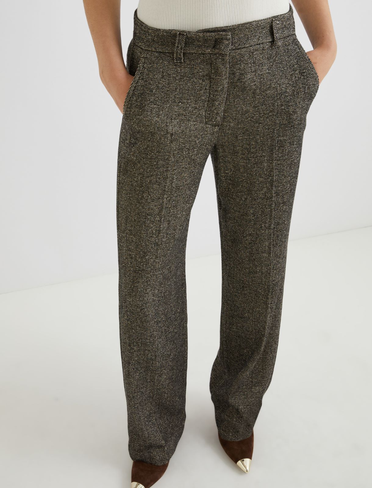 Pantalón de tweed - MARRON - Marella - 4