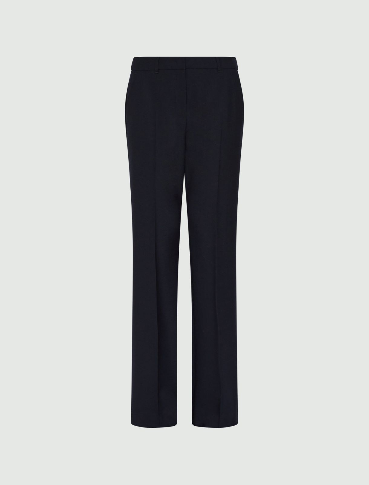 Flared stretch wool-blend trousers - NAVY - Marella