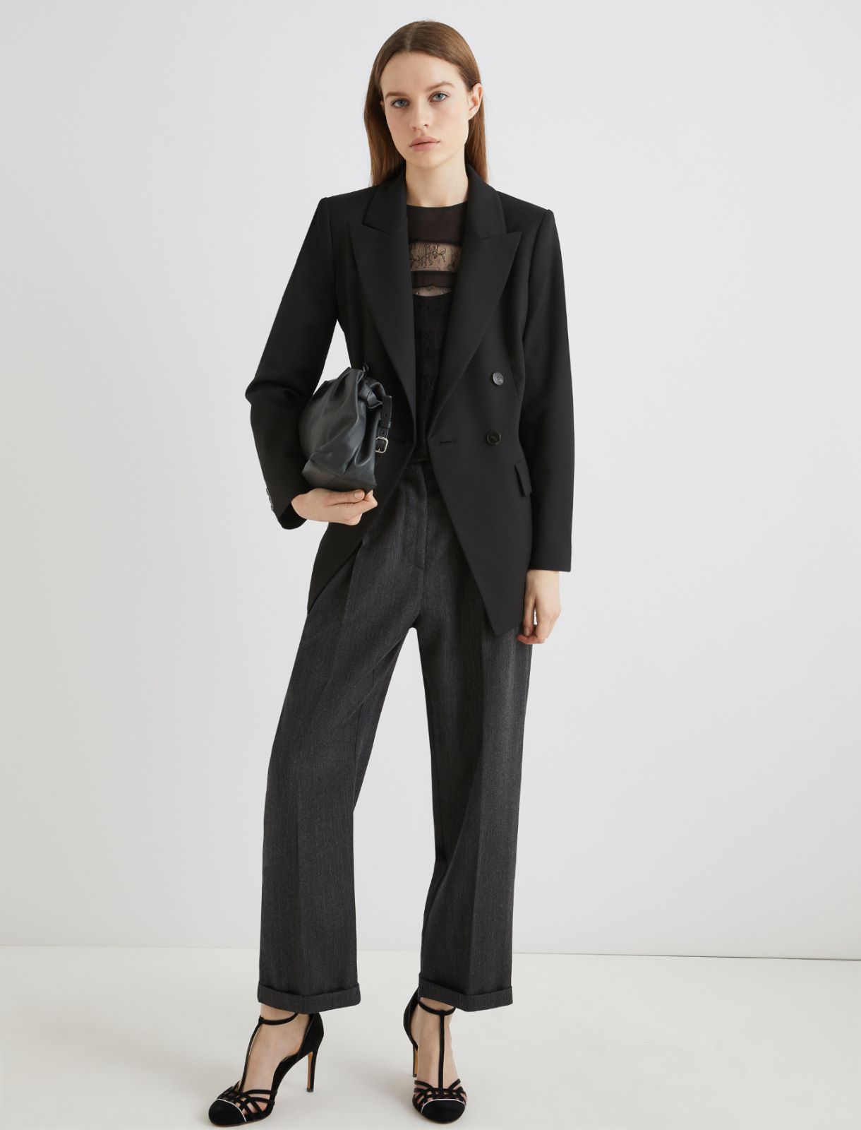 Relaxed-fit wool trousers - GREY - Marella - 2