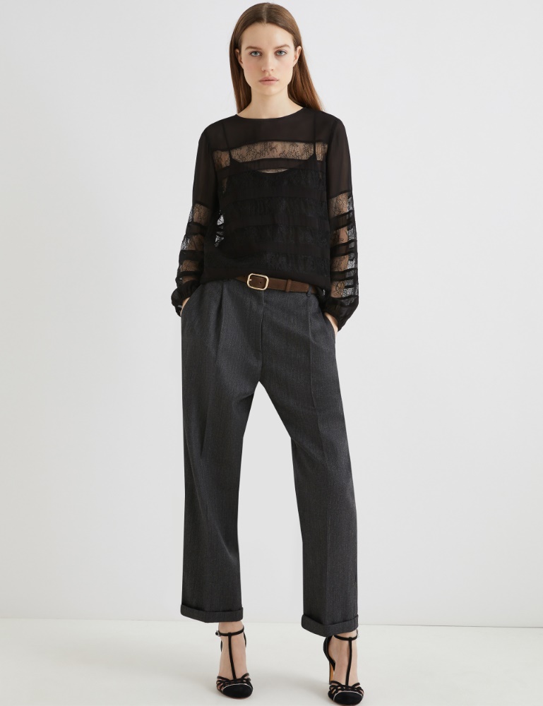 Relaxed-fit wool trousers - Marella
